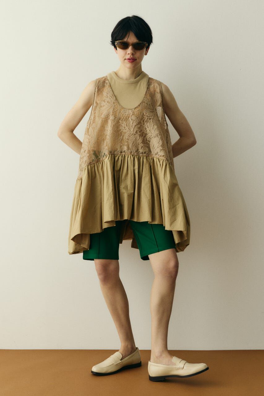 HeRIN.CYE「Lace flare tunic」|シャツ・ブラウス|