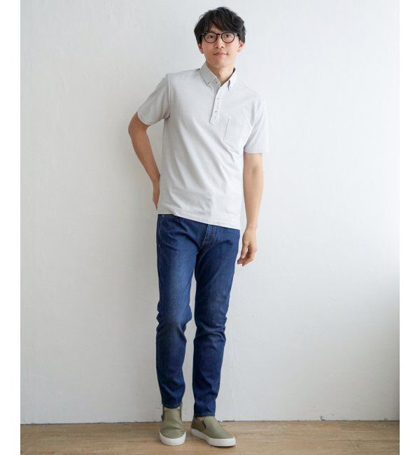 IKKA LOUNGE「【吸水速乾／イージーケア】アーバンドライボタンダウンポロシャツ」|Tシャツ・カットソー|