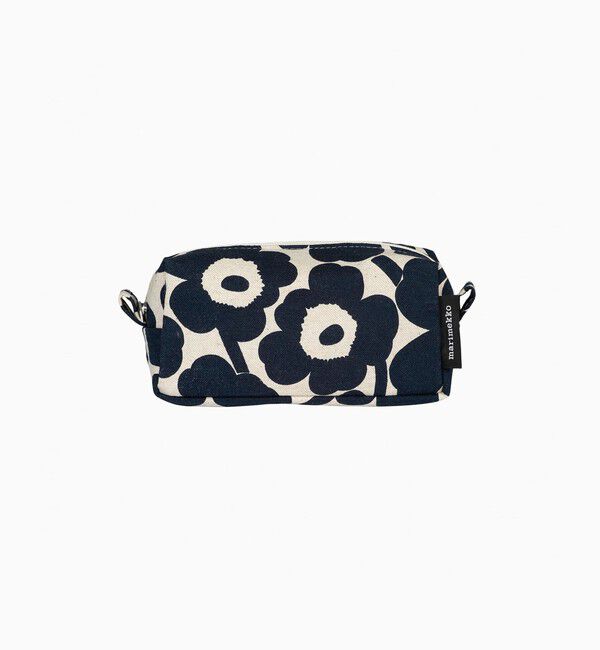 Marimekko「Mini Unikko Tiise ポーチ」|ポーチ|ｺｯﾄﾝ&times;ﾀﾞｰｸﾌﾞﾙｰ