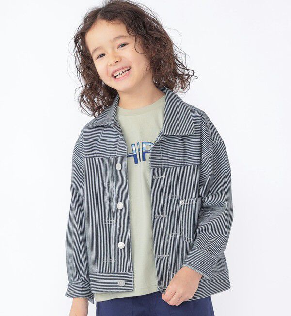 SHIPS KIDS「SHIPS KIDS:100～130cm/ライト デニム ジャケット」|デニムジャケット|