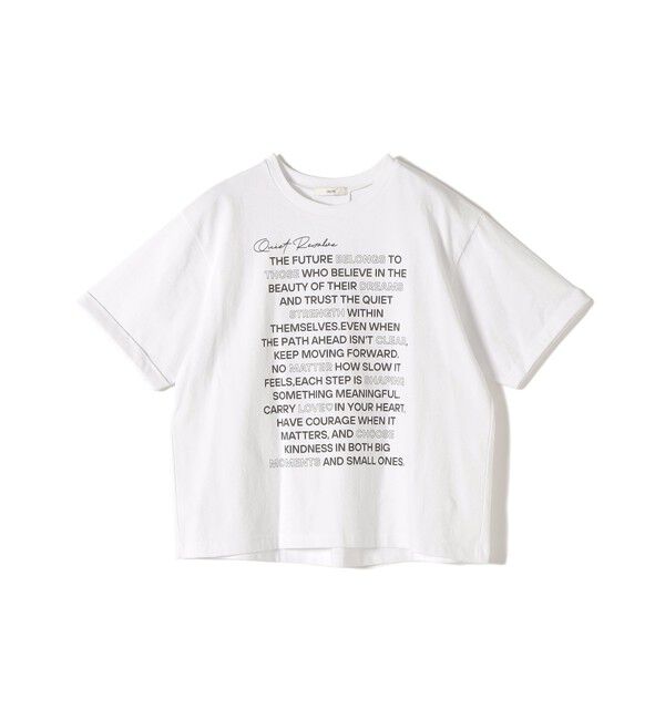 SHIPS for women「【WEB限定】バック タック ショート スリーブ ロゴ プリント TEE」|Tシャツ・カットソー|