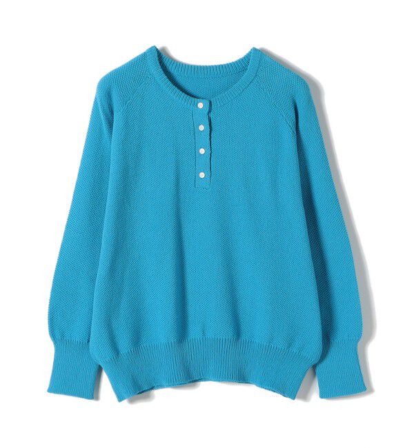 SHIPS Colors 「SHIPS Colors:〈手洗い可能〉ペーパー ライク ヘンリーネック 2WAY ニット◆」|ニット・セーター|