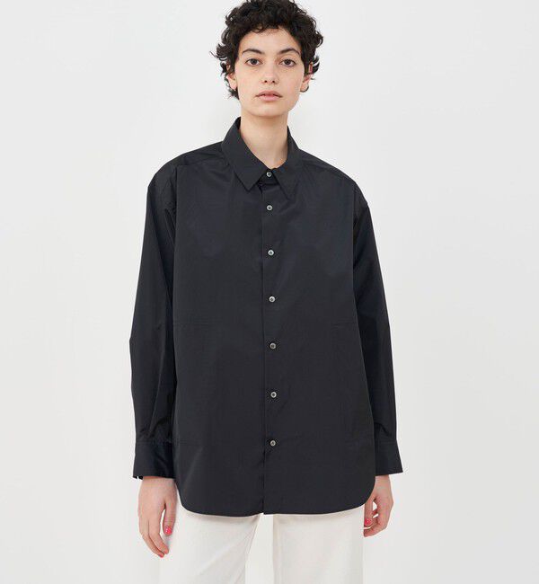 GALERIE VIE「シルクタフタオーバーシャツ」|シャツ・ブラウス|