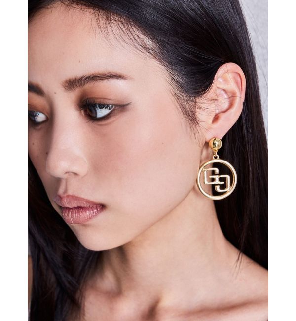 GYDA「JEYSUS Puffy GGサークルピアス」|ピアス|ゴールド