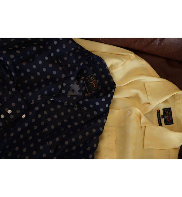 BEAMS PLUS「Open Collar Cupro Dot Pattern」|シャツ・ブラウス|