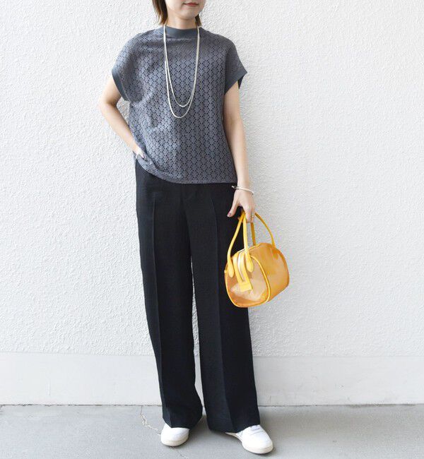 SHIPS for women「《一部追加予約》【WEB限定】〈手洗い可能〉アイレット クルーネック プルオーバー」|Tシャツ・カットソー|