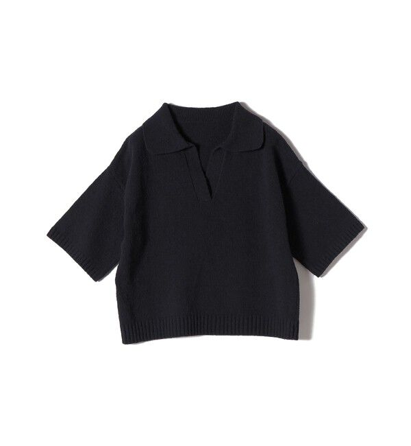 SHIPS Colors 「SHIPS Colors:〈手洗い可能〉パイル スキッパー 5分袖 ニット◇」|ニット・セーター|
