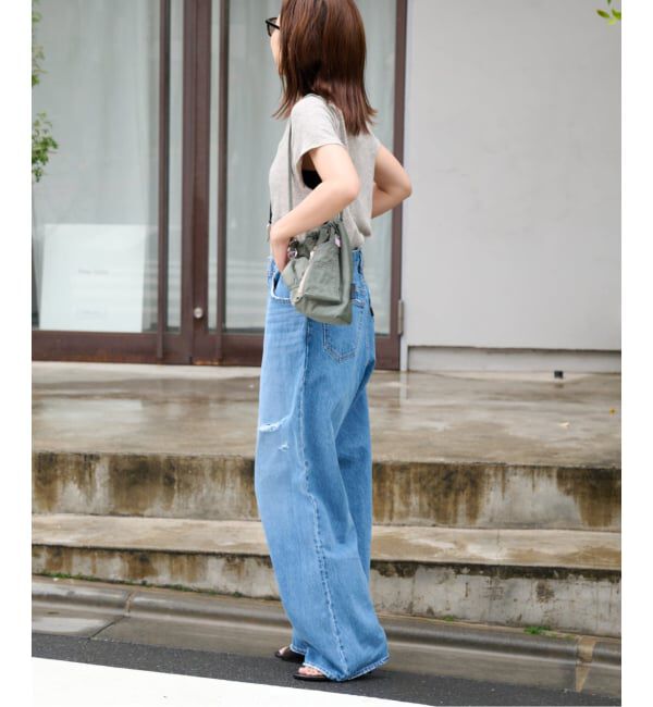 OUTDOOR PRODUCTS Usual Things「ULTデニムハイライズルーズスラッシュ5PKT」|デニム|