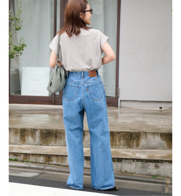 OUTDOOR PRODUCTS Usual Things「ULTデニムハイライズルーズスラッシュ5PKT」|デニム|