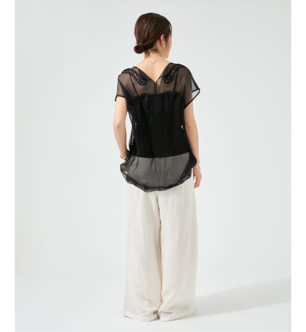 VERMEIL par iena「Raspail ラスパイユ Lace Swithed ブラウス RB-277」|シャツ・ブラウス|