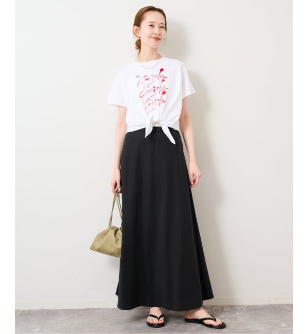 SLOBE IENA「GDC/ガールズデパートメントクラブ プリントKNOT TEE GDC26A009」|Tシャツ・カットソー|