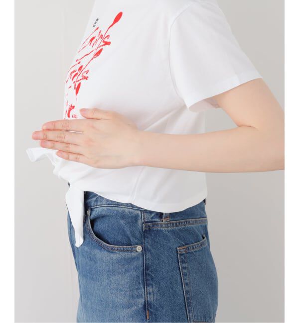 SLOBE IENA「GDC/ガールズデパートメントクラブ プリントKNOT TEE GDC26A009」|Tシャツ・カットソー|