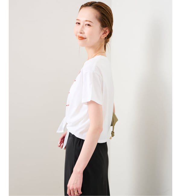SLOBE IENA「GDC/ガールズデパートメントクラブ プリントKNOT TEE GDC26A009」|Tシャツ・カットソー|