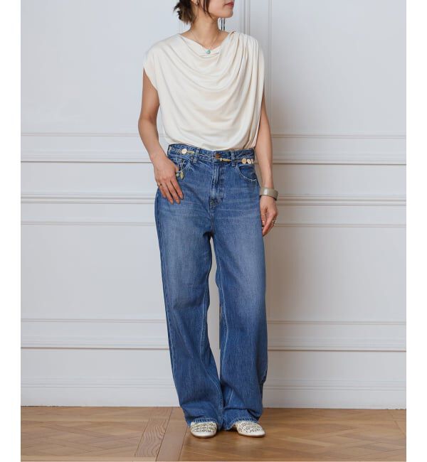 IENA LA BOUCLE「IENA LA BOUCLE メランジドレープカットソー」|Tシャツ・カットソー|