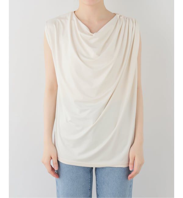 IENA LA BOUCLE「IENA LA BOUCLE メランジドレープカットソー」|Tシャツ・カットソー|