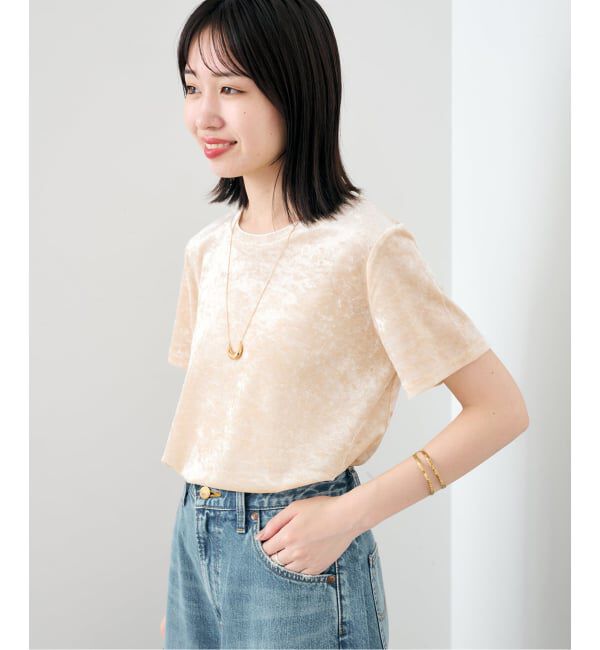 SLOBE IENA「《予約》メッシュベロアプルオーバー」|Tシャツ・カットソー|