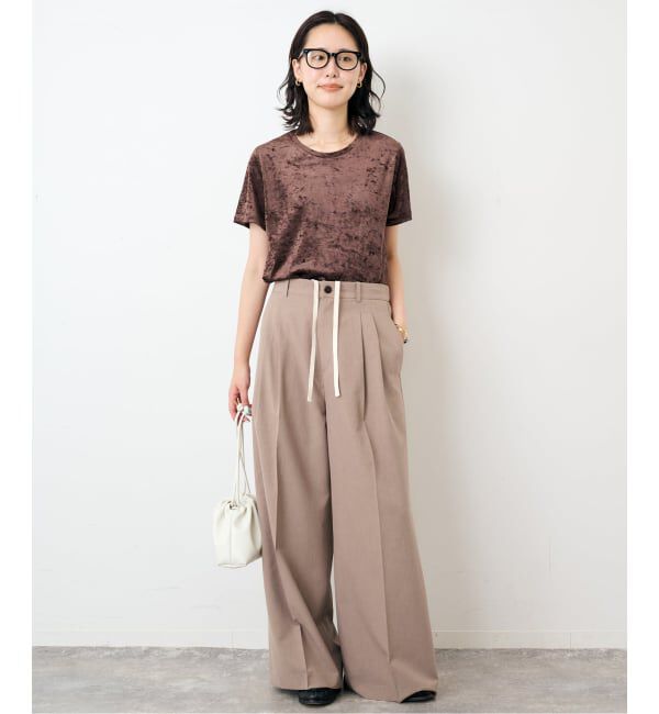 SLOBE IENA「《予約》メッシュベロアプルオーバー」|Tシャツ・カットソー|