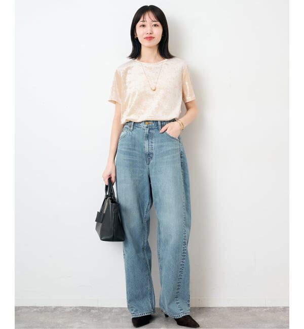 SLOBE IENA「《予約》メッシュベロアプルオーバー」|Tシャツ・カットソー|