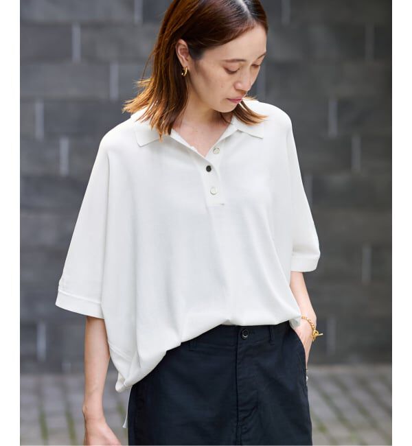 SLOBE IENA「《予約》ワイドシルエットニットポロシャツ」|ニット・セーター|