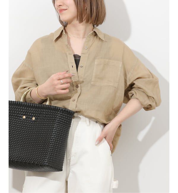 JOURNAL STANDARD relume「ガーメントダイラミービッグシャツ」|シャツ・ブラウス|ベージュ