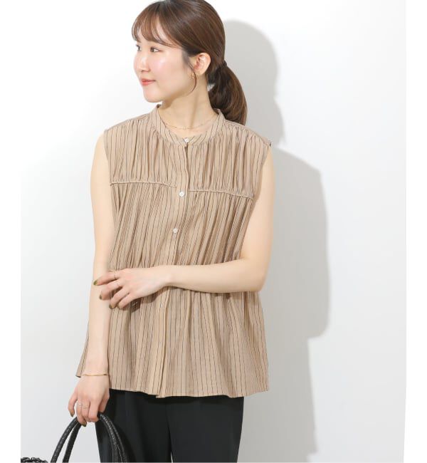 JOURNAL STANDARD relume「ストライプギャザーブラウス」|シャツ・ブラウス|