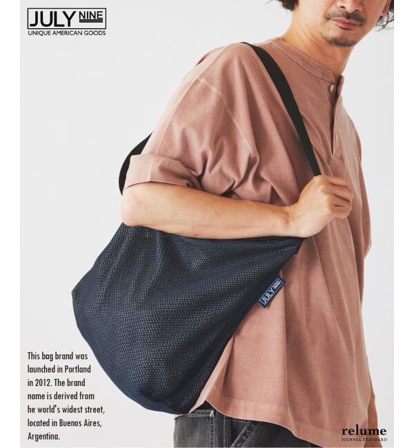 JOURNAL STANDARD relume「JULYNINE / ジュライナイン 別注 レイヤードメッシュ ショルダーバッグ」|ショルダー・メッセンジャー|ネイビー