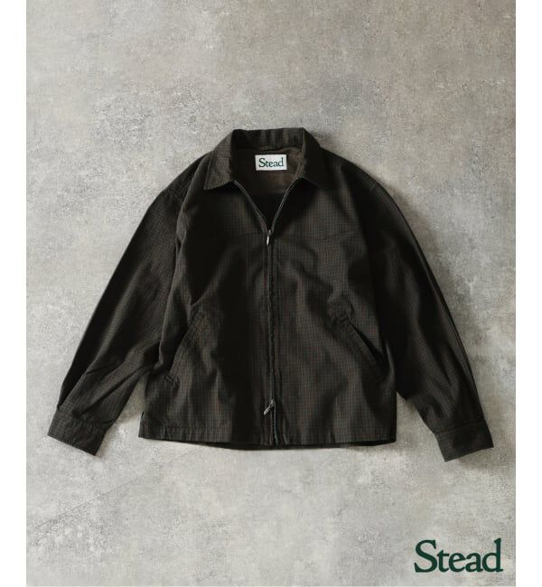 J.S.Homestead「《予約》Stead / ブリット チェック ジップ アップ シャツ」|シャツ・ブラウス|ブラウン B