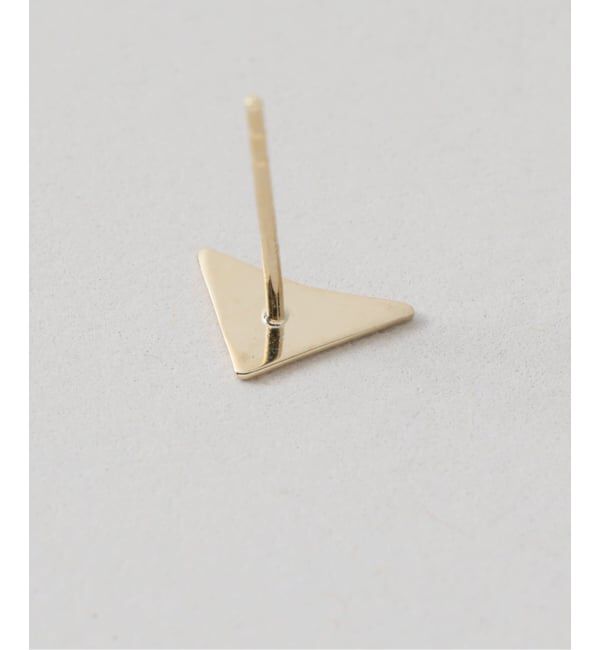 Lilas by Spick&Span「テクスチャートライアングルモチーフピアス K10（両耳）」|ピアス|