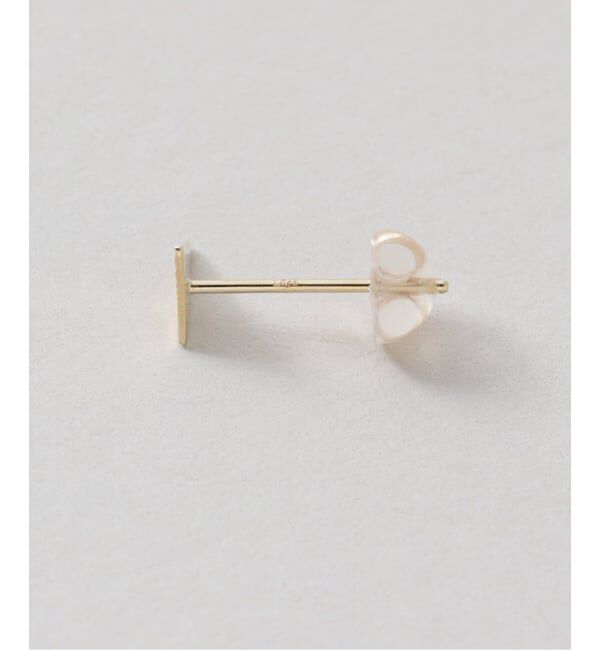 Lilas by Spick&Span「テクスチャートライアングルモチーフピアス K10（両耳）」|ピアス|