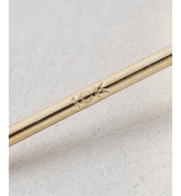 Lilas by Spick&Span「テクスチャートライアングルモチーフピアス K10（両耳）」|ピアス|
