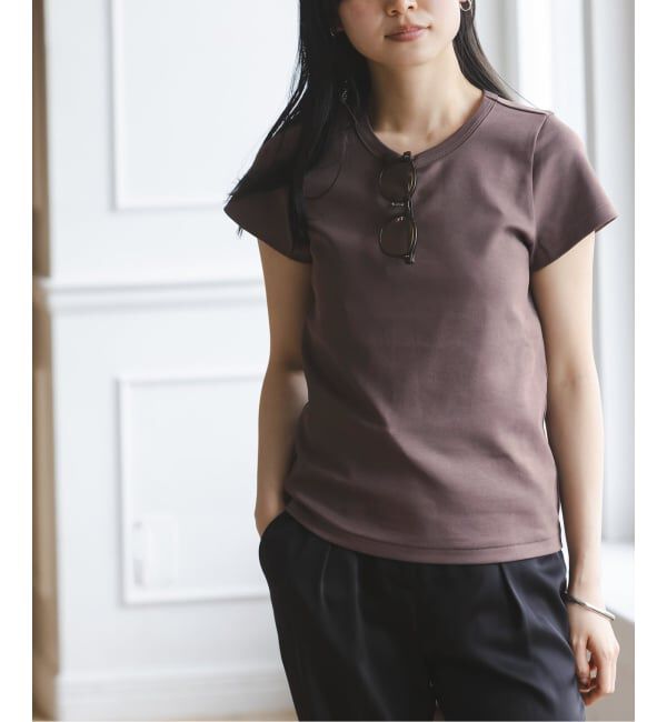NOBLE「《追加・WEB限定カラー》スビンコットンスムースコンパクトTシャツ2」|Tシャツ・カットソー|