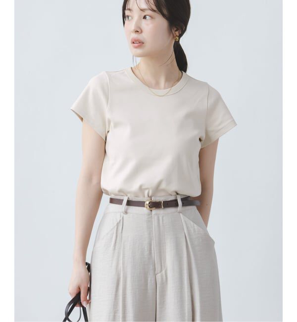 NOBLE「《追加・WEB限定カラー》スビンコットンスムースコンパクトTシャツ2」|Tシャツ・カットソー|