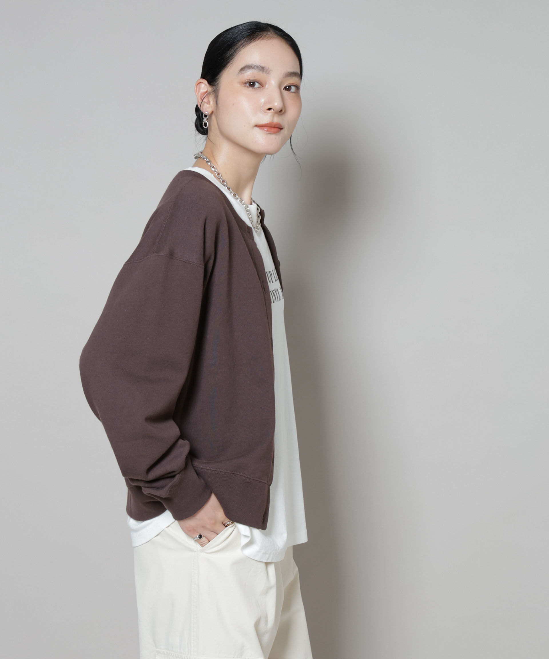 nano･universe「RUSSELL ATHLETIC/別注 Mini Logo Sweat Cardigan」|Tシャツ・カットソー|