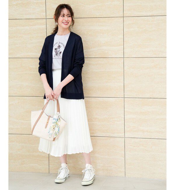 ANY SIS「フラワープリント ロゴＴシャツ」|Tシャツ・カットソー|