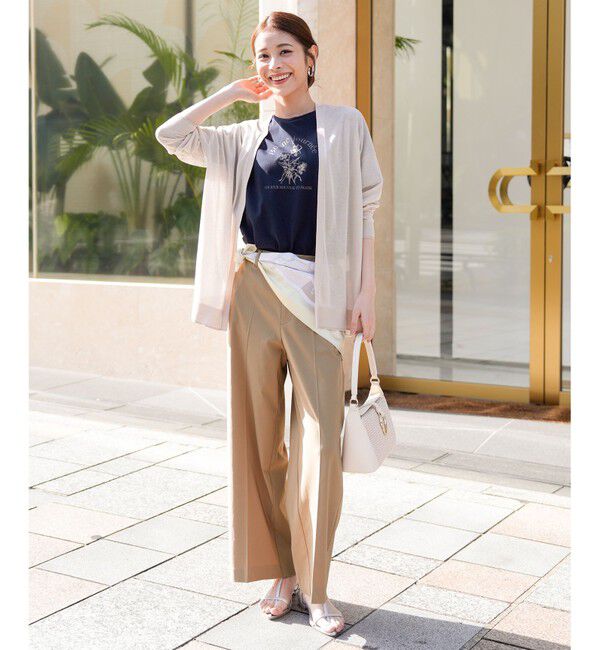 ANY SIS「フラワープリント ロゴＴシャツ」|Tシャツ・カットソー|
