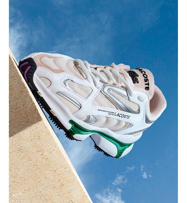 LACOSTE「メンズ L003 2K24 124 1 SMA」|スニーカー|ホワイト&times;グリーン