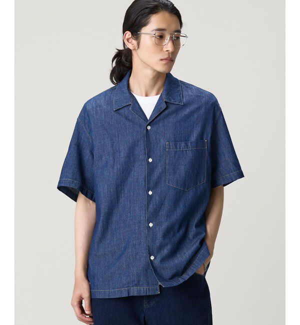 LACOSTE「オーバーサイズ オープンカラーデニムシャツ」|シャツ・ブラウス|