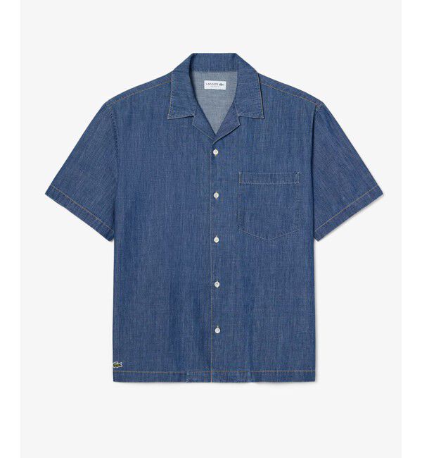 LACOSTE「オーバーサイズ オープンカラーデニムシャツ」|シャツ・ブラウス|