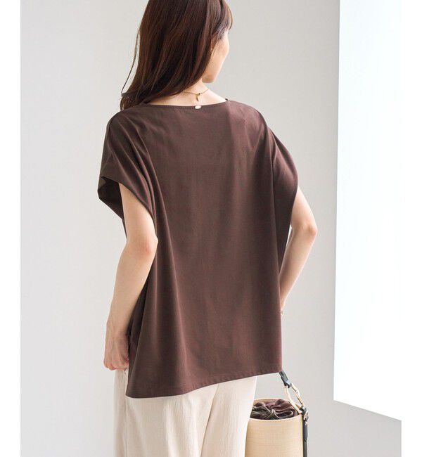 Rope&rsquo;Picnic「【ベストヒット】二の腕すっきり見えカットトップス/UV・接触冷感・吸水速乾」|Tシャツ・カットソー|