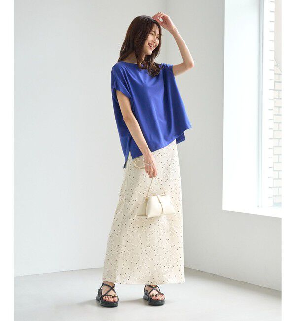 Rope&rsquo;Picnic「【ベストヒット】二の腕すっきり見えカットトップス/UV・接触冷感・吸水速乾」|Tシャツ・カットソー|