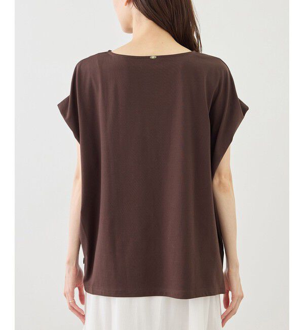 Rope&rsquo;Picnic「【ベストヒット】二の腕すっきり見えカットトップス/UV・接触冷感・吸水速乾」|Tシャツ・カットソー|
