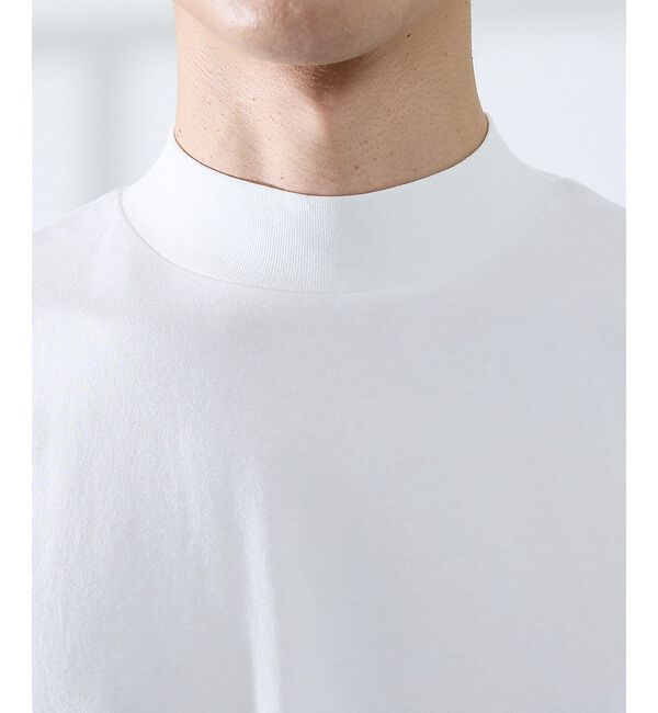 ABAHOUSE「【SMART CLOSET/WEB限定】シルケット天竺 モックネック Tシャツ」|Tシャツ・カットソー|