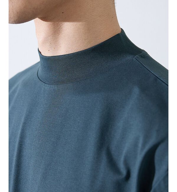 ABAHOUSE「【SMART CLOSET/WEB限定】シルケット天竺 モックネック Tシャツ」|Tシャツ・カットソー|
