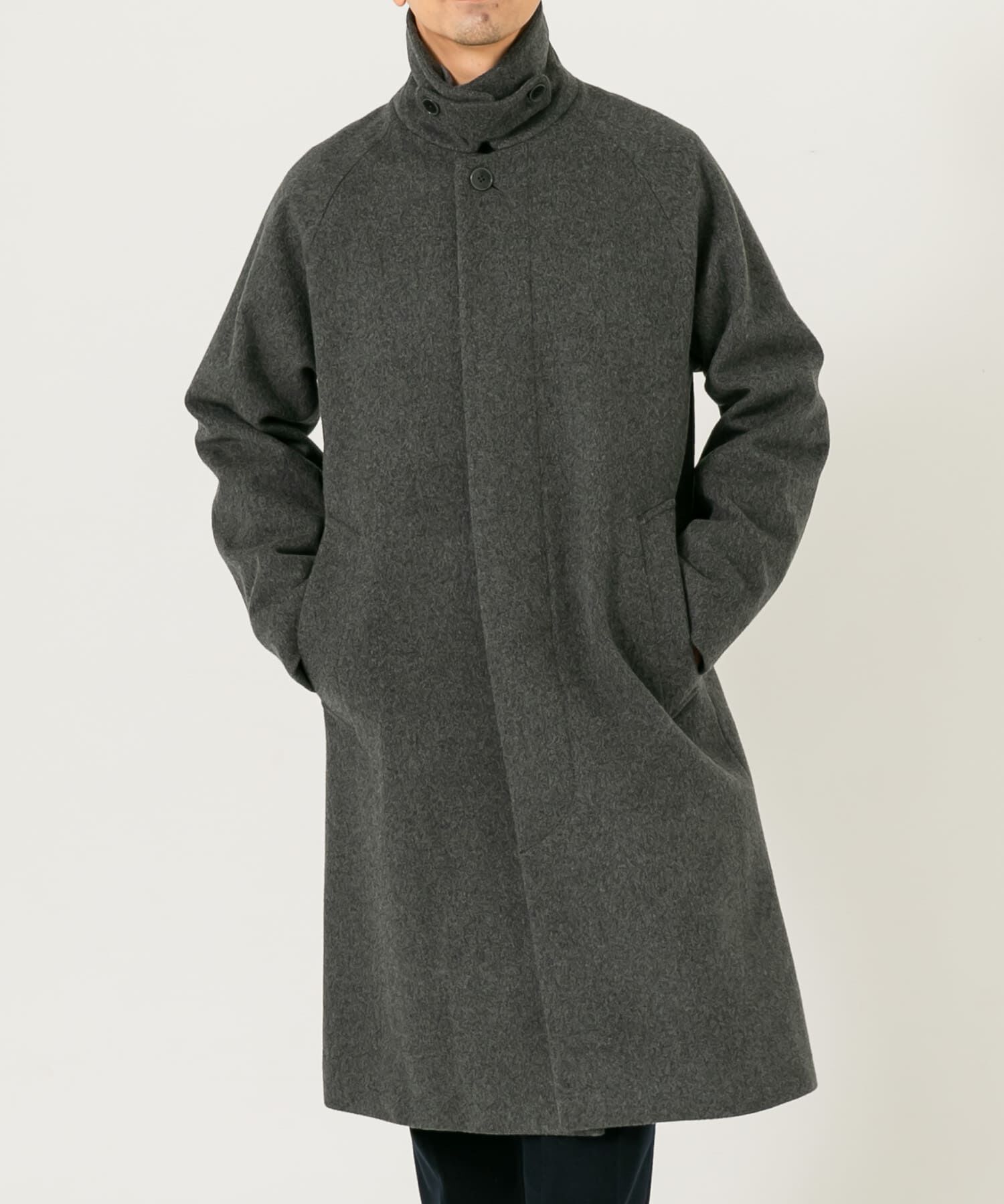 URBAN RESEARCH ROSSO「スーパー100 オーバーバルマカンコート」|ステンカラーコート|