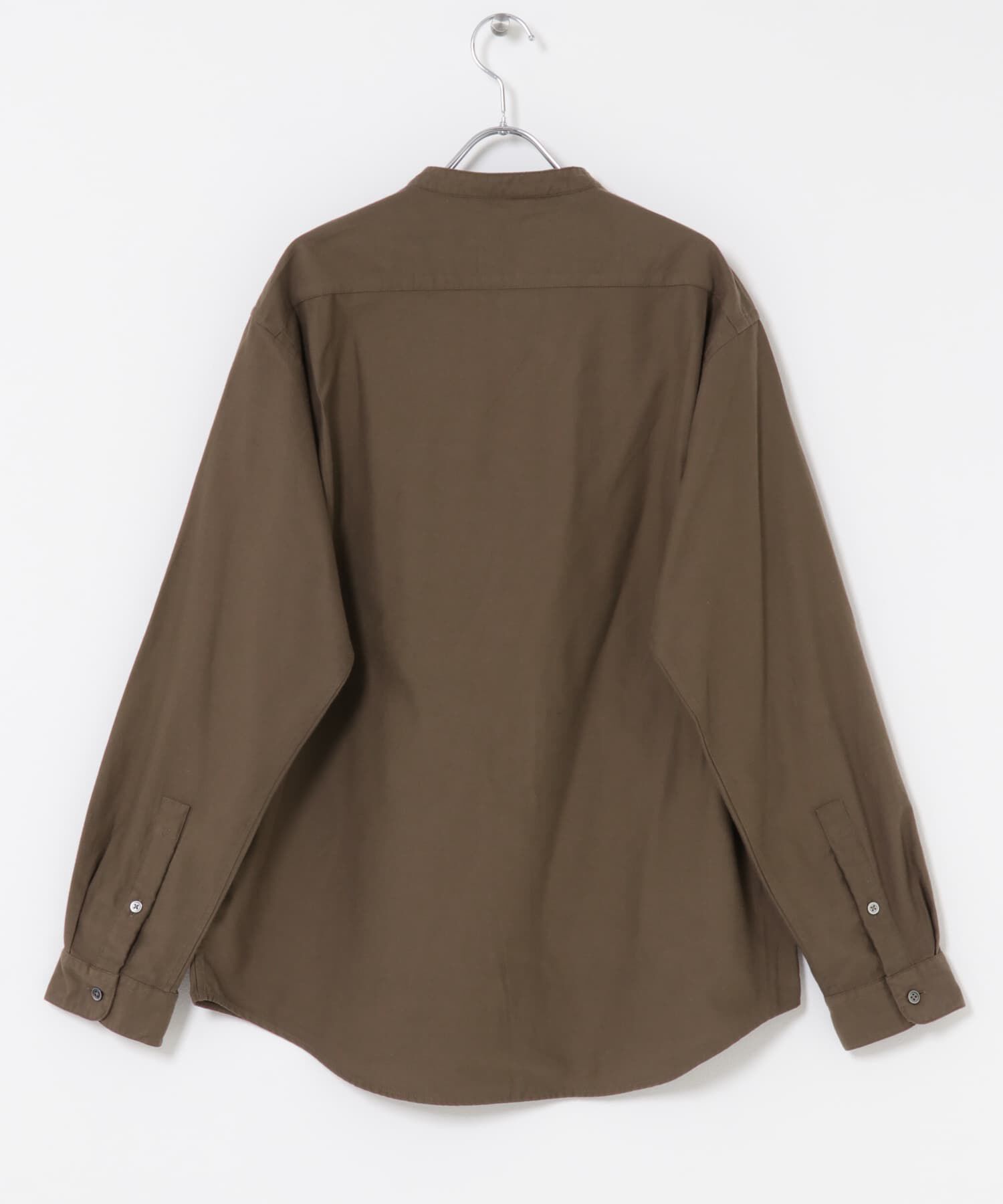URBAN RESEARCH DOORS「ピーチ起毛 バンドカラー ロングスリーブシャツ」|シャツ・ブラウス|