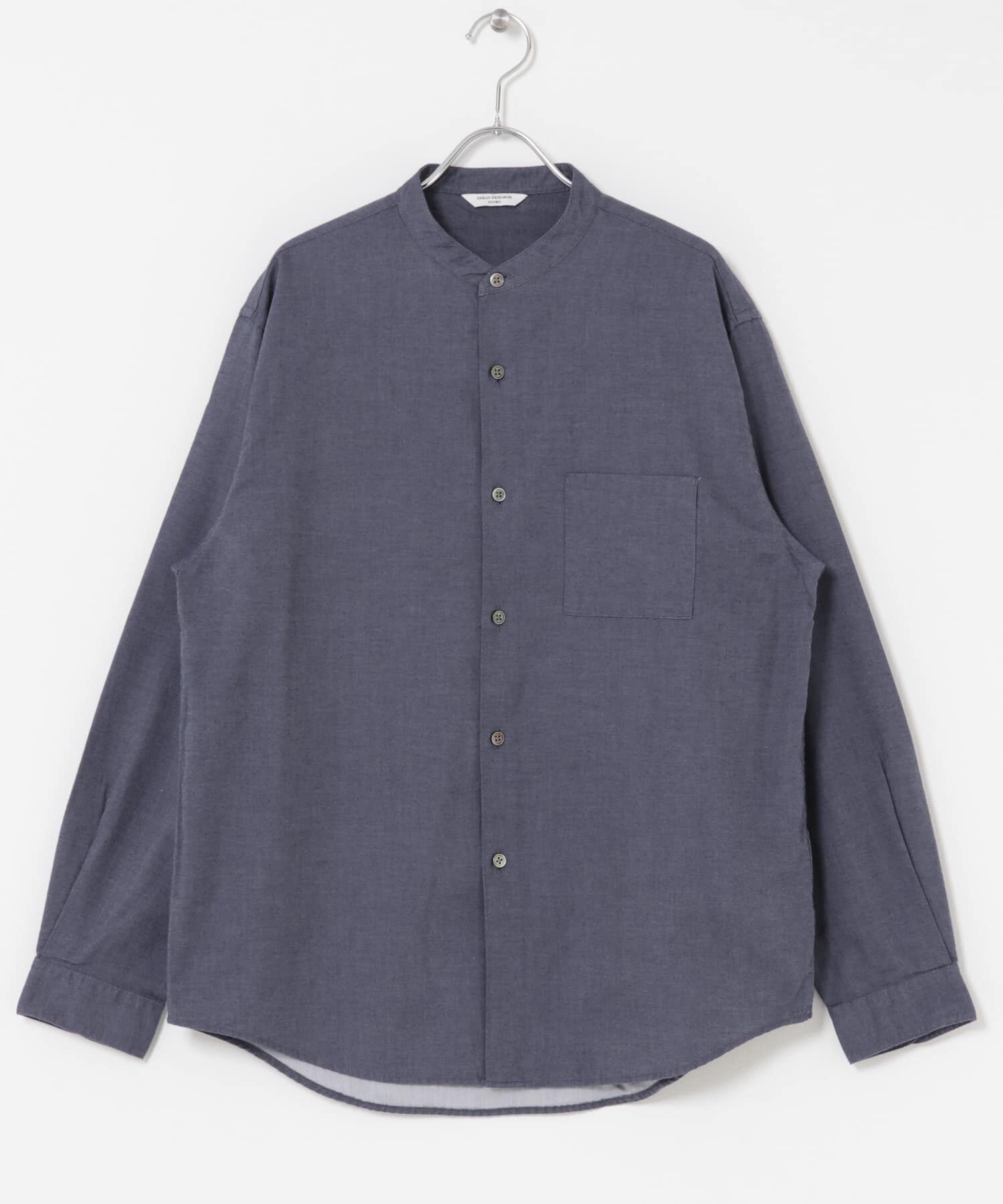 URBAN RESEARCH DOORS「ピーチ起毛 バンドカラー ロングスリーブシャツ」|シャツ・ブラウス|