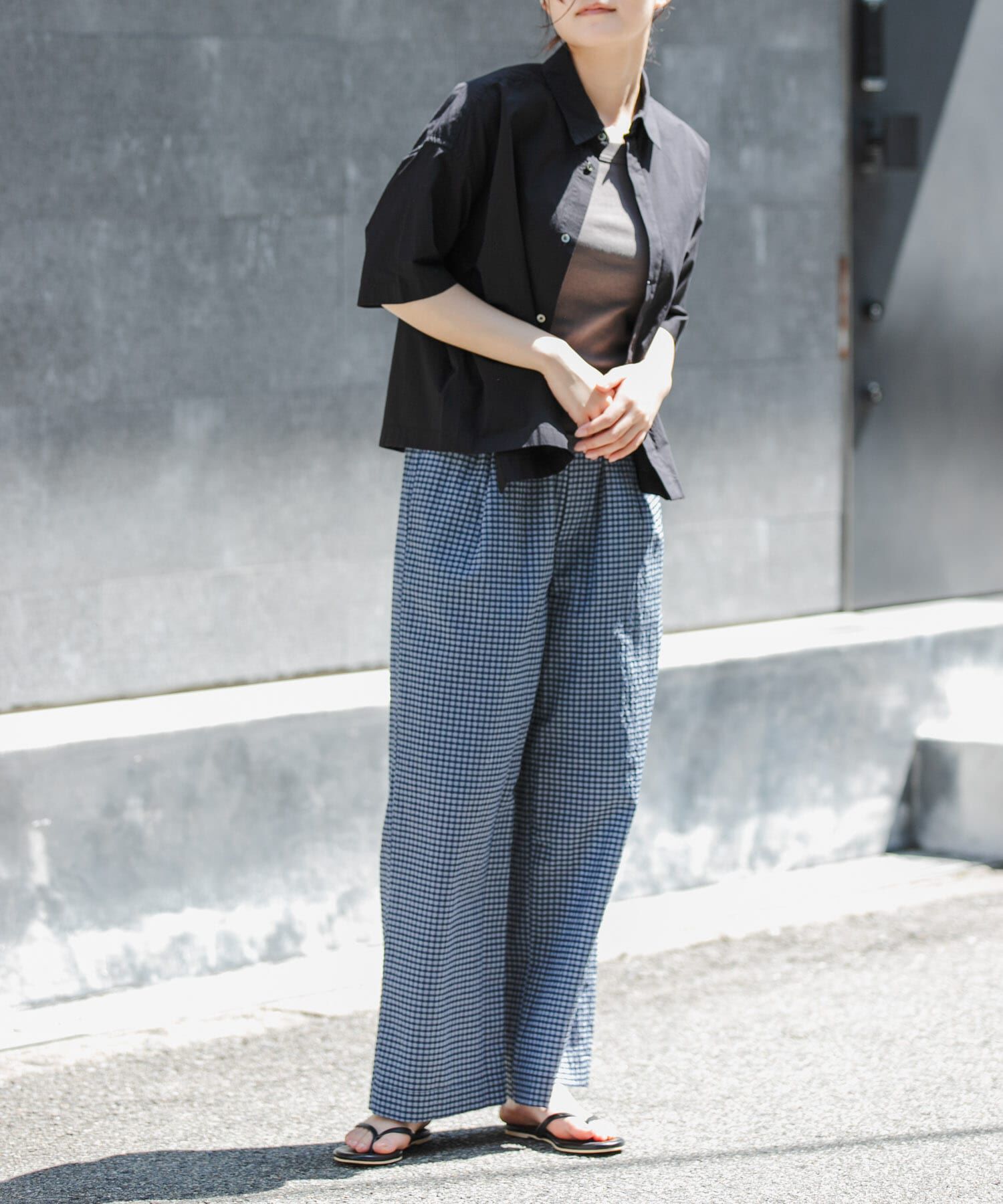 URBAN RESEARCH DOORS「FORK&SPOON　クリンクルショートスリーブシャツ」|シャツ・ブラウス|