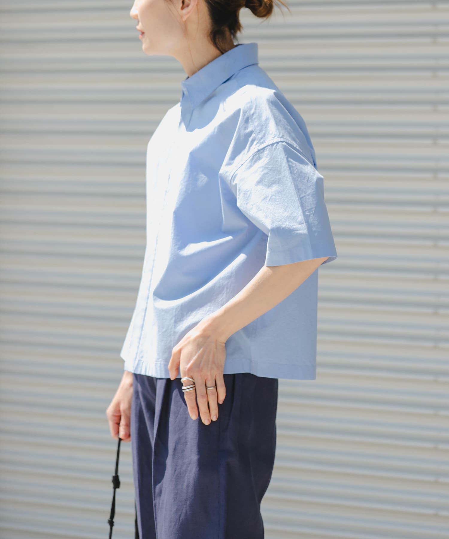 URBAN RESEARCH DOORS「FORK&SPOON　クリンクルショートスリーブシャツ」|シャツ・ブラウス|