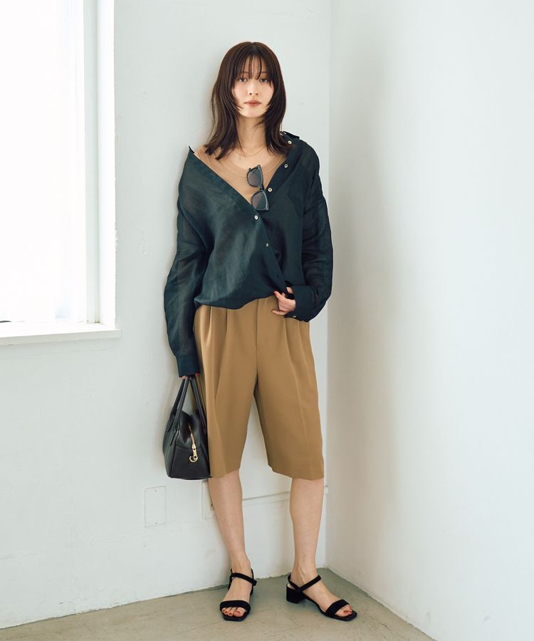 YECCA VECCA「3wayシアーリネンシャツ」|シャツ・ブラウス|