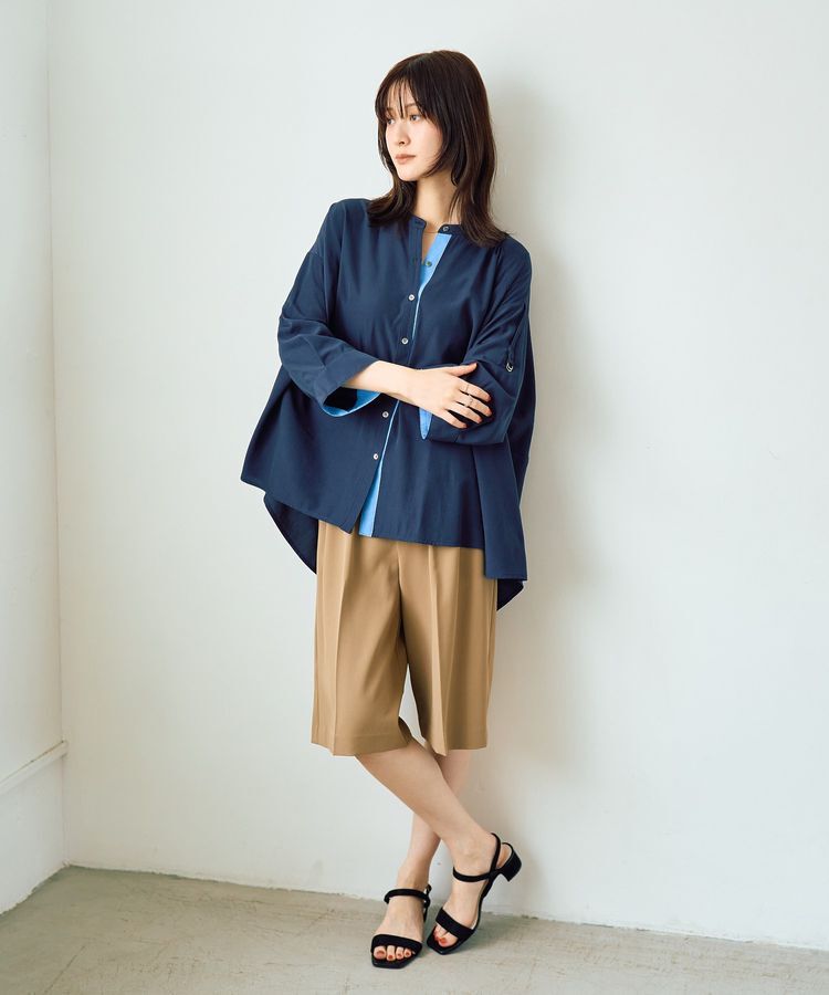 Editt by YECCA VECCA「2wayドロストスリーブバンドカラーシャツ」|シャツ・ブラウス|